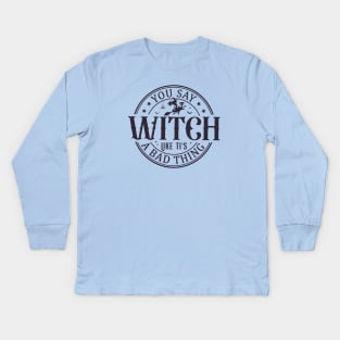 Salem Book Club, Bookish book Halloween - Spooky Witchy gifts | Witches reading Haunted Library Kids Long Sleeve T-Shirt